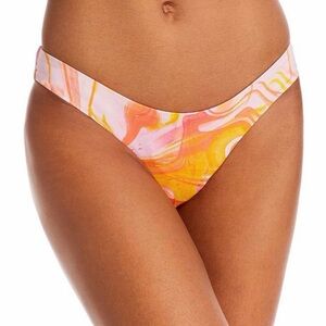 Aqua Pink and Orange Swirl Bikini Bottom